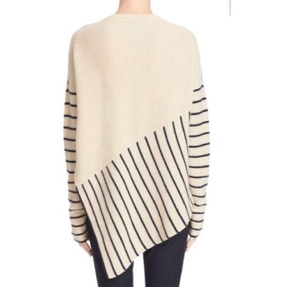 Brochu Walker Reir Striped wool cashmere Sweater Beige Size S - Picture 2 of 8